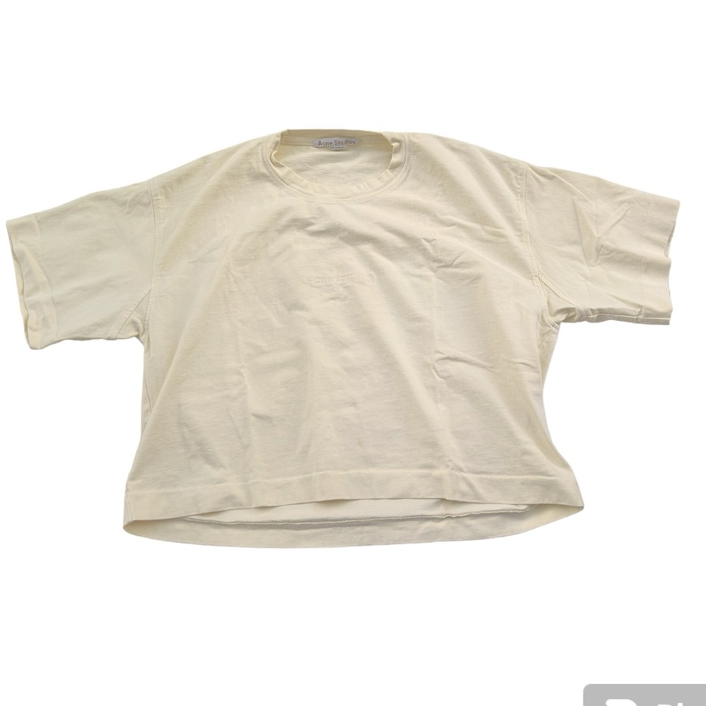 Acne studios yellow cropped shirt